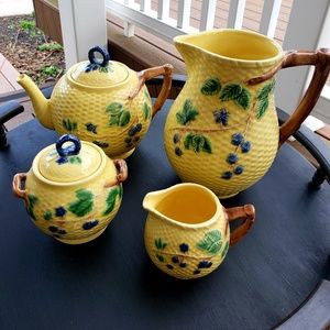 Tiffany & Co. Blackberries Majolica Tea Set